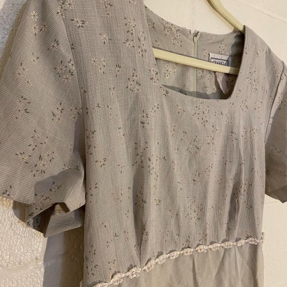 Vintage Gingham Babydoll Dress Size XL D.B.Y. - Picture 3 of 5